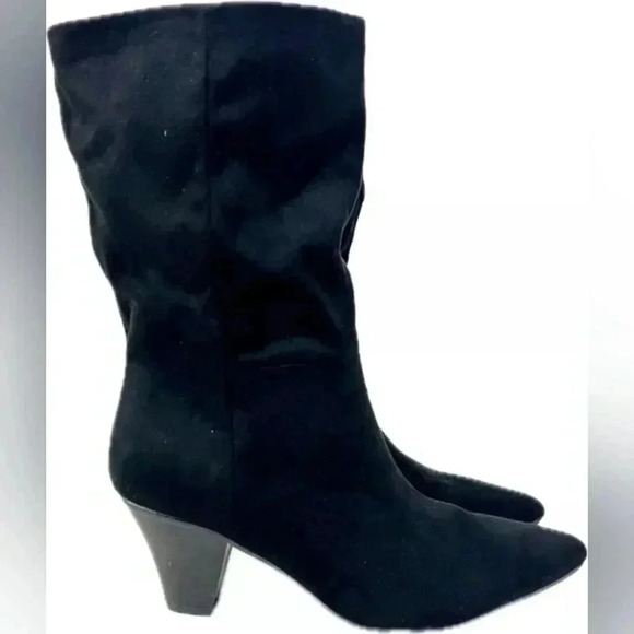Universal Thread Ada Dress Boots Black‎ Faux Suede Size 9 NEW - Picture 3 of 11